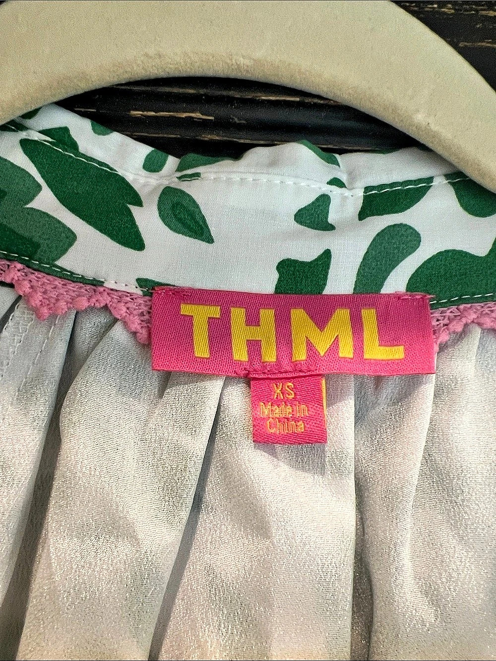 THML Floral Mini Dress in Green & White Size XS - Picture 3 of 4